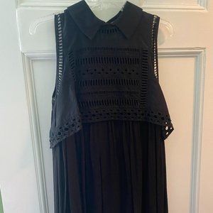 Black Baby Doll Free People Sleeveless Blouse